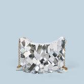 Sac rétro à bandoulière avec chaîne, petit sac à bandoulière, sac de dîner, sac à paillettes cousu à la main